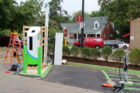 Electric car charging station in Clarendon Walgreens