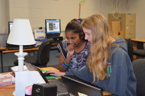 High School students in a computer lab
