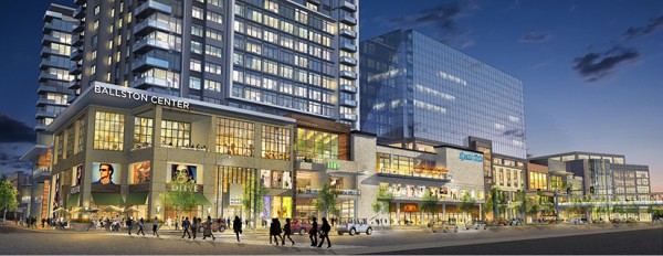 Rendering of proposed redevelopment at Ballston Common Mall