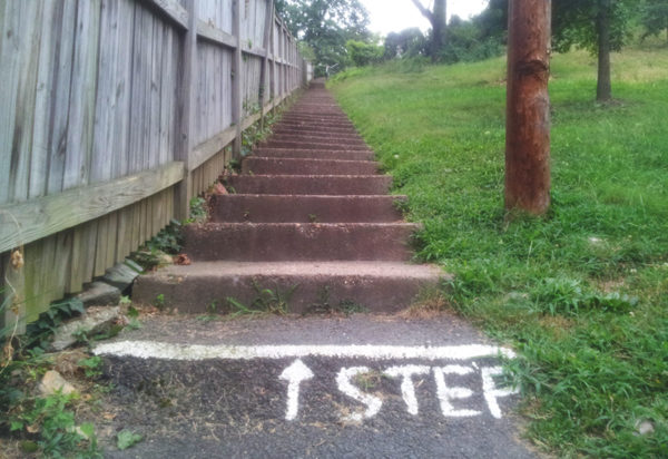 Steps next to the Hume School