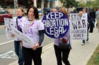 Protesters speak at abortion rally outside Arlington County Courthouse