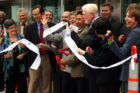 Arlington dignitaries cut the ribbon at the Rosslyn Metro unveiling