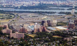 Aerial view of the Pentagon and Pentagon City (photo courtesy Mary Dominiak/Experimental Aircraft Association)