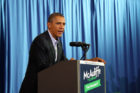 President Obama speaks at Washington-Lee High School