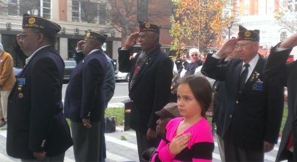 Veterans Day ceremony in Clarendon (photo courtesy Peter Golkin)