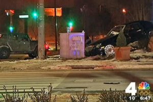 Two vehicles involved in a fatal accident in Rosslyn (screenshot via NBC4)