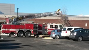 Fire at Yorktown High School (photo courtesy S. Stein)