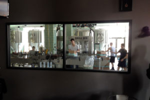 The view of the bottling at 3 Brothers Brewery