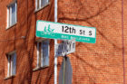 Bike Boulevard signs at 12th Street S.