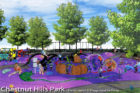 A rendering of the new Chestnut Hills Park playground