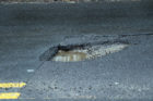 Pothole on Lorcom Lane