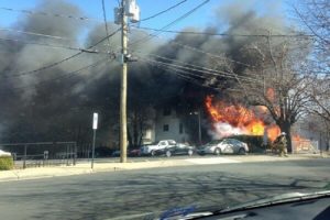 House fire on S. Langley Street (Photo via @Sooo_Sick)