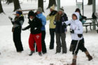 Battle at Ballston snowball fight