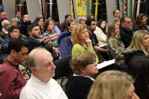 The crowd listens to speakers at the WCA meeting 3/13/14