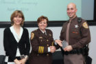 Sheriff Beth Arthur, center, and Deputy Jeffrey Nowak at the CIT Awards (photo courtesy Office of Emergency Management)