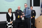 Police Chief Doug Scott and Officer Samuel Sentz at the CIT Awards (photo courtesy Office of Emergency Management)