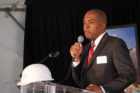 WMATA Real Estate Director Stan Wall speaks at the groundbreaking of the Central Place residential construction in Rosslyn