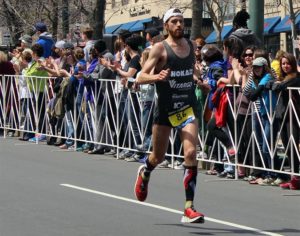 Michael Wardian in the 2014 Boston Marathon (photo courtesy Jenna Downey)