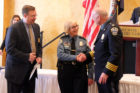Auxiliary Lt. Heather Hurlock receives the ACPD Meritorious Service Award