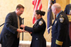 Officer Stephanie Rodriguez receives the ACPD's Lifesaving award