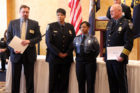 Sgt. Latasha Chamberlain and Det. Pala Brockenborough receive the ACPD's Lifesaving award