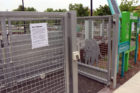 The gate at James Hunter Park was damaged, and had to be removed