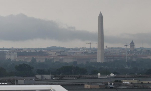 Storm clouds over D.C., as seen from Pentagon City on 6/10/14