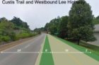 A County Board-approved plan will  remove a lane of traffic from Lee Highway and widen Custis Trail (Courtesy of  Arlington County/Toole Design Group)