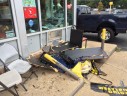A car ran into the front of a gas station in Bluemont on 9/29/14