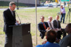 Local officials hold a ribbon-cutting for the new Route 50/N. Courthouse Road interchange