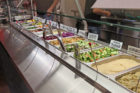 The toppings bar at Amsterdam Falafelshop in Clarendon