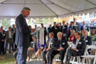 Bozzuto Group Chairman and CEO Tom Bozzuto speaks to the crowd at the groundbreaking for the Union at Queen apartments