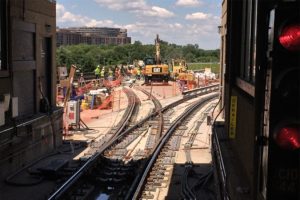 Weekend Metro track work outside of Reagan National Airport station (file photo)