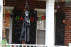 Halloween decorations on N. Harrison Street