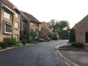 Housing complex behind "The Sanctuary" plaque