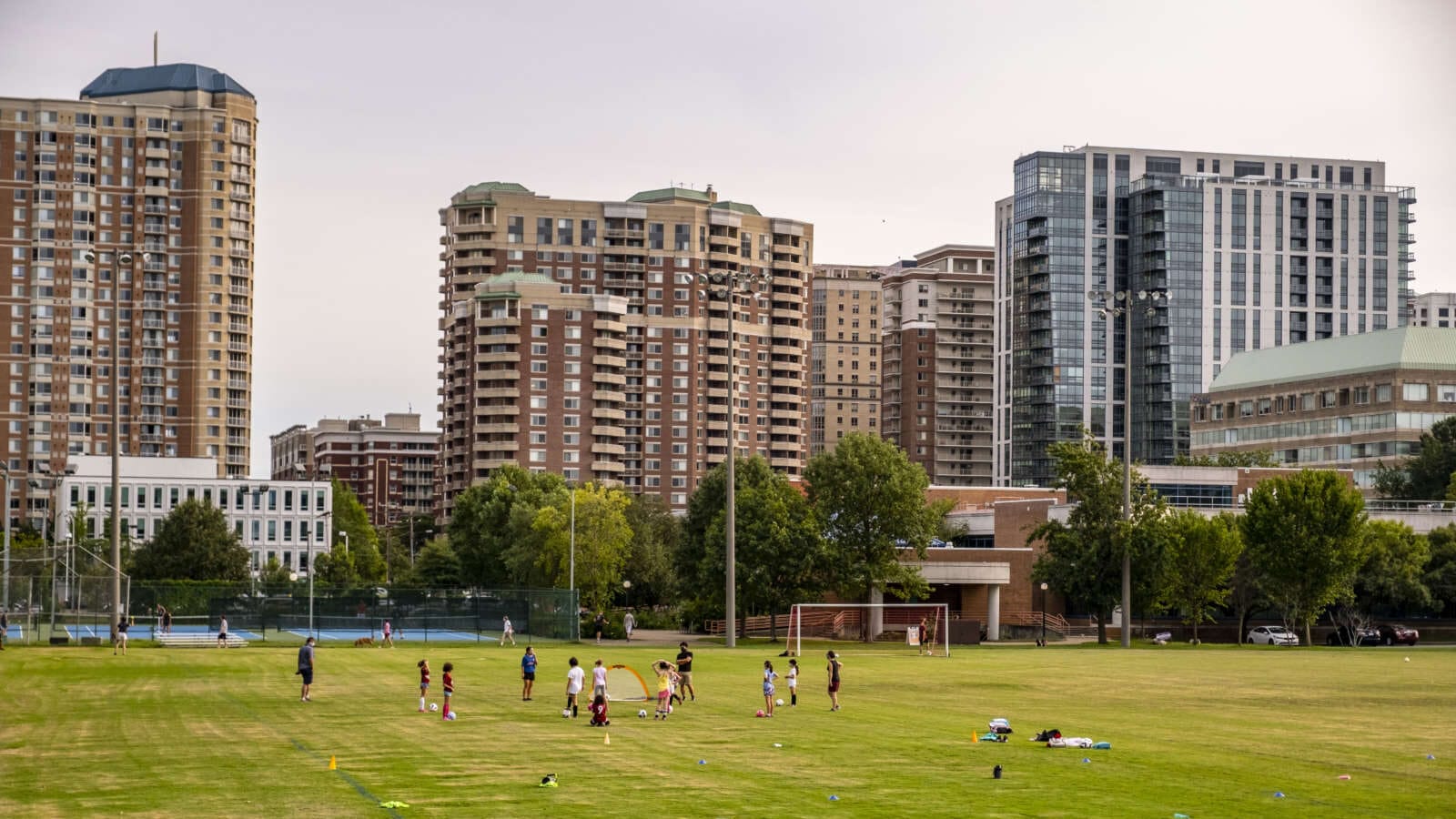 Soccer practice in Quincy Park (Staff Photo by Jay Westcott) | ARLnow