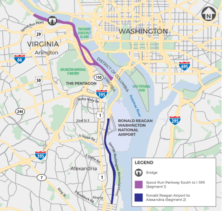 GW Parkway to be resurfaced between Spout Run and Alexandria starting ...