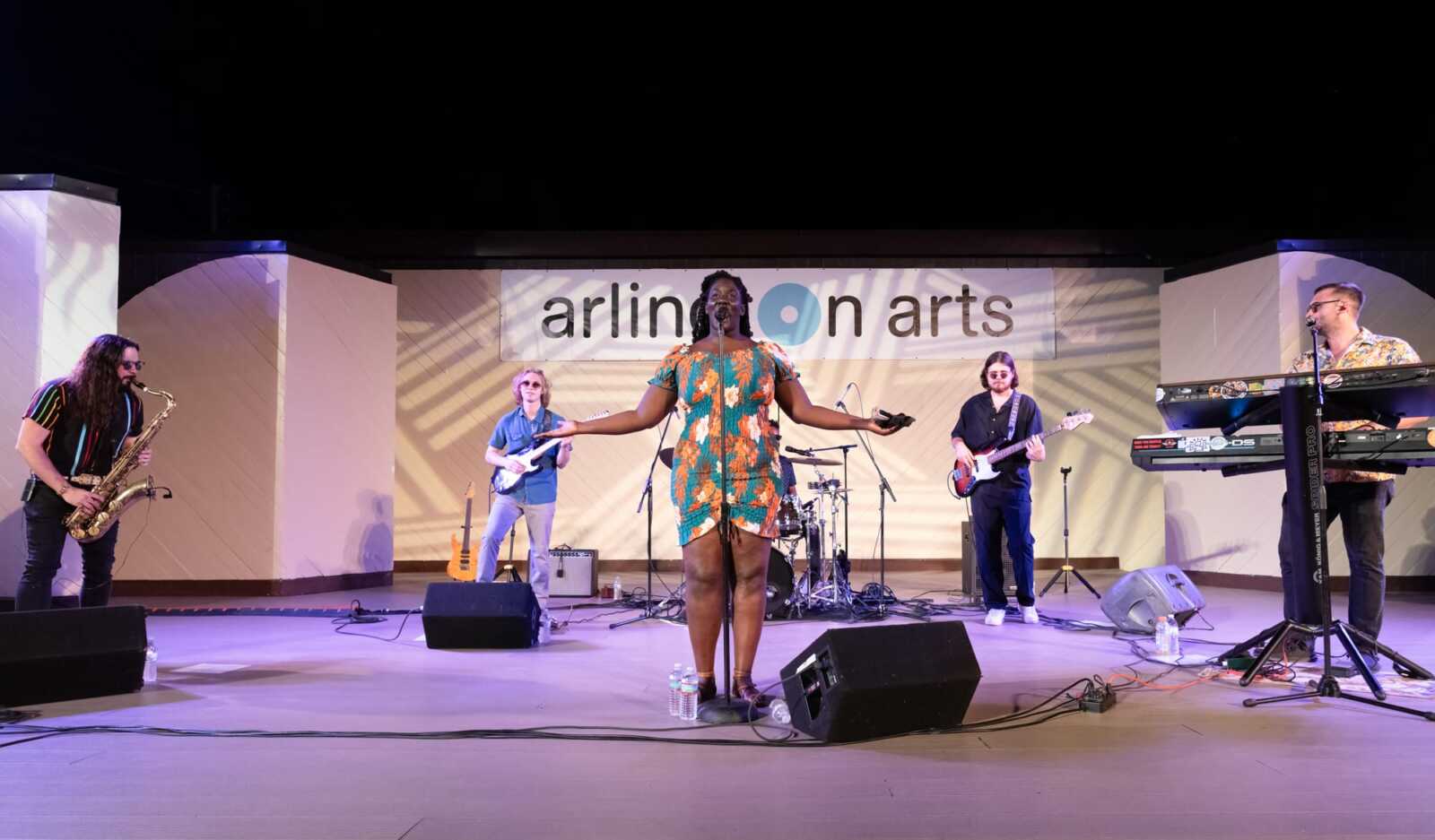Joslyn & The Sweet Compression light up the stage at Lubber Run Amphitheater.