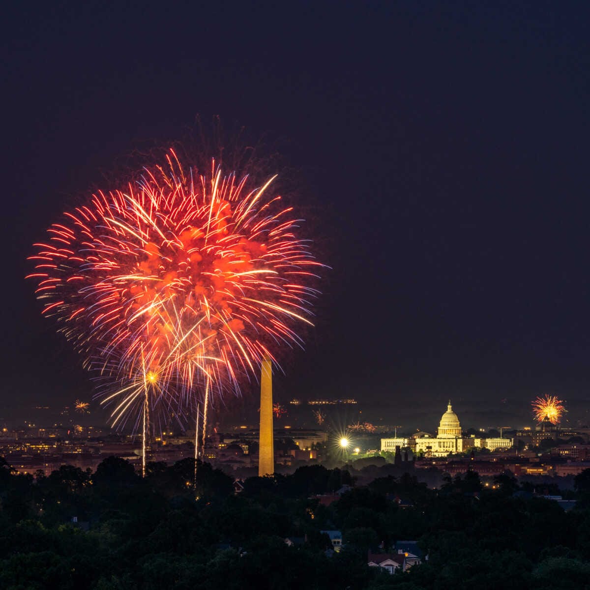 Fireworks from a private balcony on the 18th floor of Residences at Liberty Center, photo credit: @DavidJAshinoff