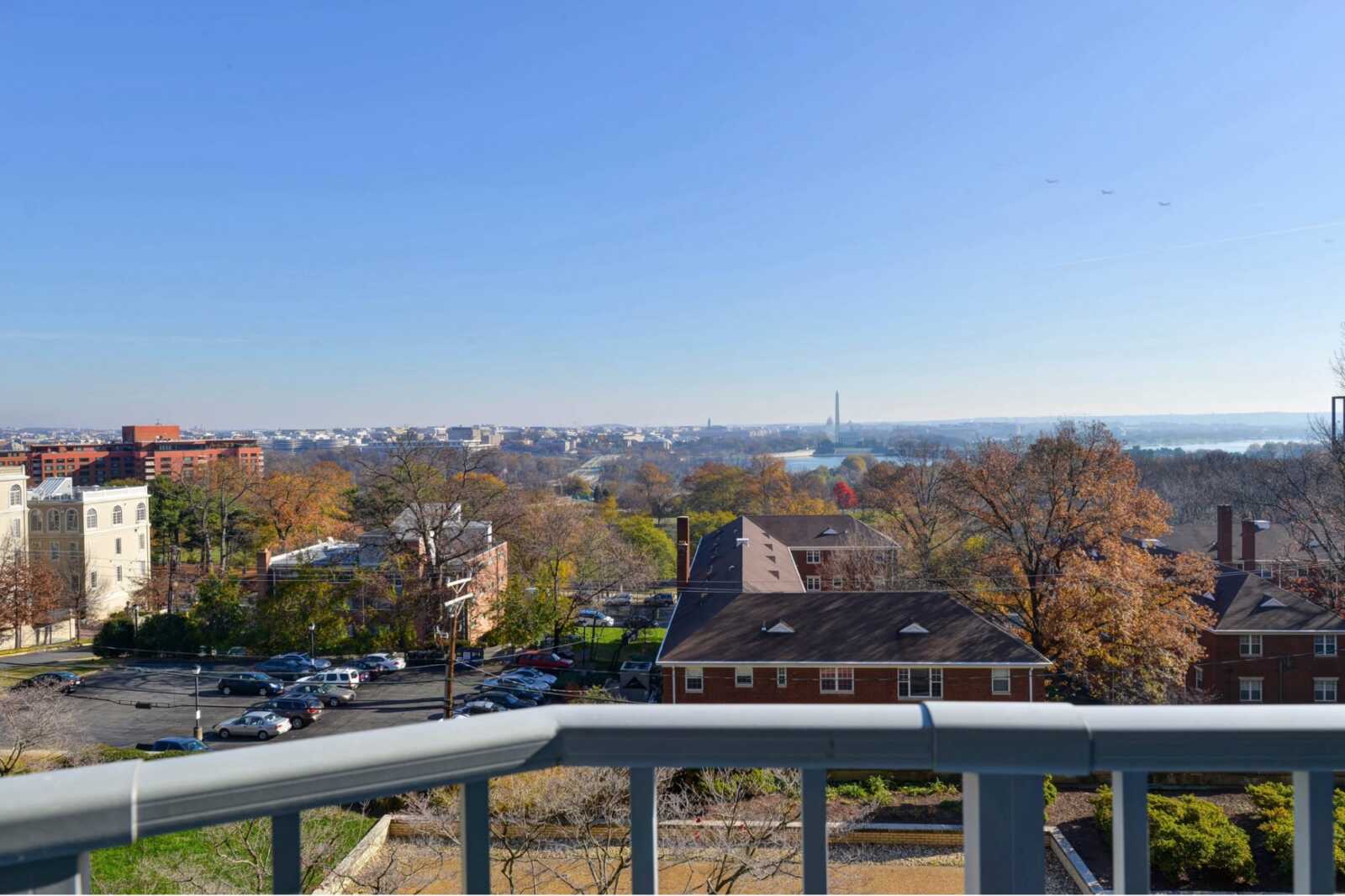 DC views from one of many large, private balconies at Prospect House