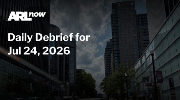 ARL Now branding with large headline reading Daily Debrief for Jul 24, 2026 over a city street backdrop.