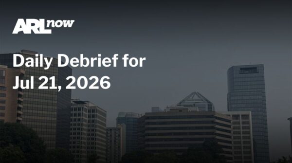 ARL Now Daily Debrief banner over a city skyline with the date July 21, 2026 in large white text.