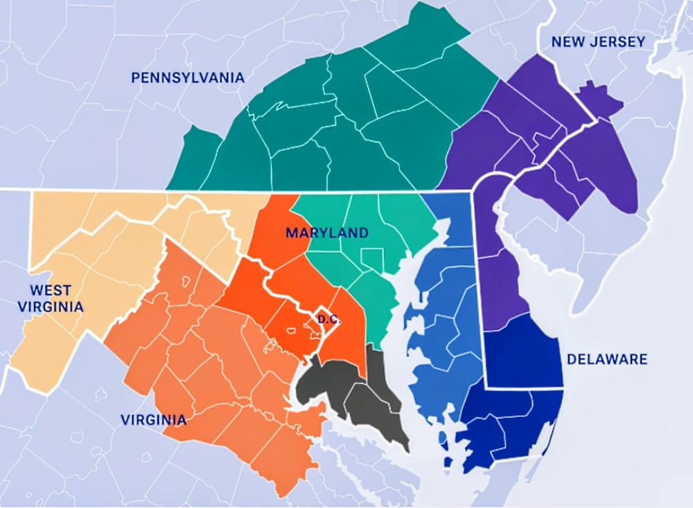 Bright MLS coverage area (courtesy Bright MLS) | ARLnow