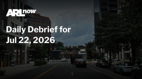 ARL Now Daily Debrief banner with date July 22, 2026 on an urban street background