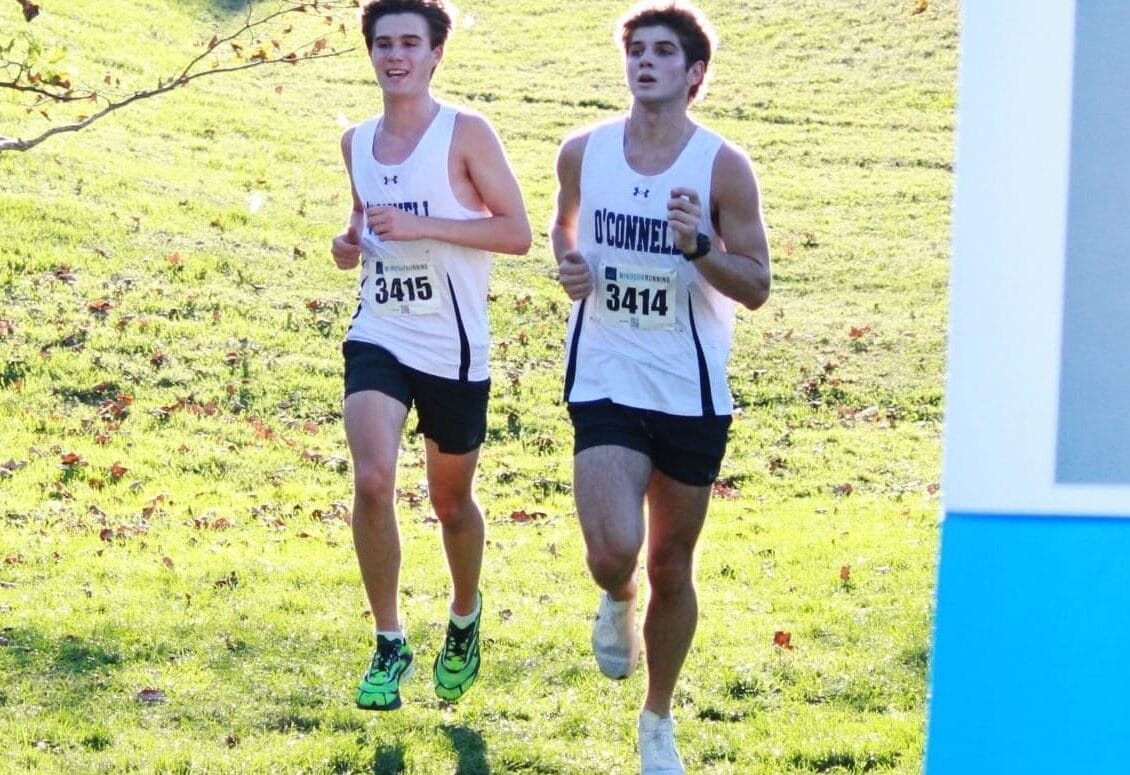 O'Connell brothers Landon, left, and Jayse Brefcznski finish the county meet (photo by Dave Facinoli) | ARLnow