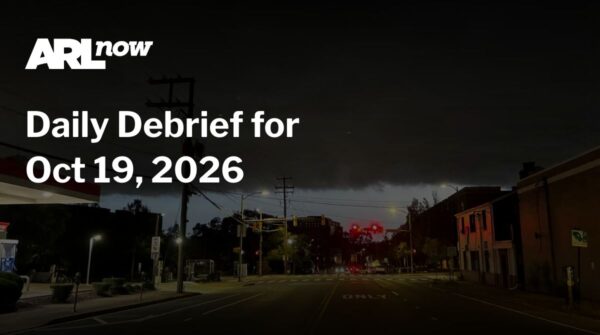 Dark city street at dusk with bold white headline reading 'Daily Debrief for Oct 19, 2026' and the ARL now logo in the top-left corner.