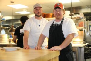 Green Pig Bistro's Chef Will Sullivan and Chef/Owner Scot Harlan (right)
