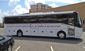 New Arlington County Department of Parks and Recreation bus, which is used for the Senior Adult Travel Program (photo courtesy Arlington County DPR)