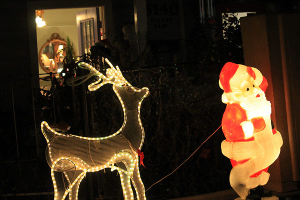 Santa in front of No Place Like Home & Covet (5140 Wilson Blvd)