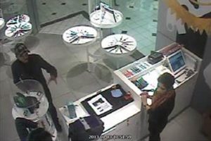 Surveillance footage of an alleged police impersonator at Pentagon City mall (Photo courtesy Arlington County Police Department)